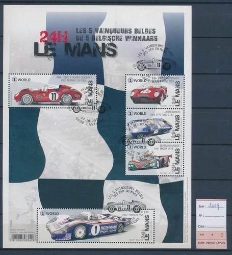 XE63132 Belgium 2019 FDC cancel 24H Le Mans race cars XXL sheet used