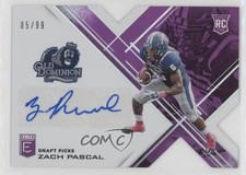 2017 Panini Elite Draft Picks Status Purple Die-Cut 5/99 Zach Pascal Auto 02xk
