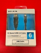 Belkin Hi-Speed USB 2.0 Cable 6 FEET F3U138-06-BBY - NEW