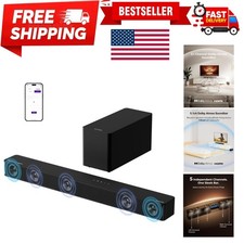 Poseidon M60 2025 Model: App-Controlled 5.1CH Soundbar with Wired Subwoofer