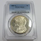 1881 S PCGS MS64 - Toned Silver Morgan Dollar $1 US Coin #58515B