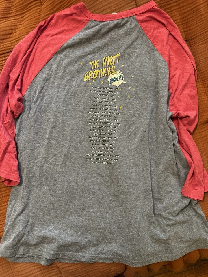 Camiseta banda The Avett Brothers 2017 Tour Raglan (2XL) - Imagem 2 de 4