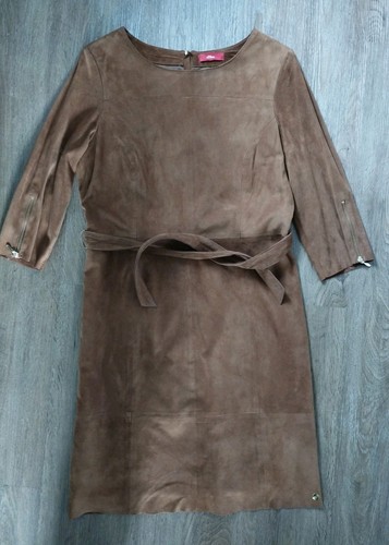 S. Oliver Damen Veloursleder Kleid, 3/4 Ärmel, braun Gr. 36, Top - Bild 1 von 11