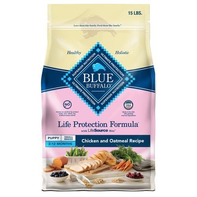 Blue Buffalo Life Protection Small Breed Puppy Dry Dog Food w/ DHA, Vitamins, 15