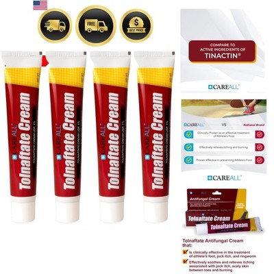 Tolnaftate Cream USP 1%, 1.0 oz. Tube 4 Pack, Effective Antifungal Treatment ...