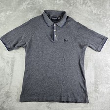 Vintage Guess Polo Shirt Mens Large Gray Knit Short Sleeve Made In USA