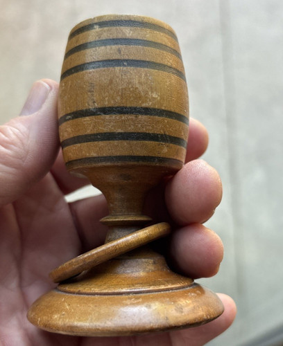 1893 Chicago World's Fair Columbian Expo Wooden Cup & Ring Souvenir - No Comp