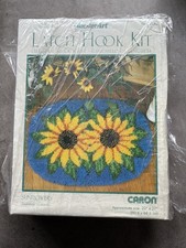 Caron WonderArt 4274 Latch Hook Kit Sunflowers  20" x 27"  Includes A Latch Hook