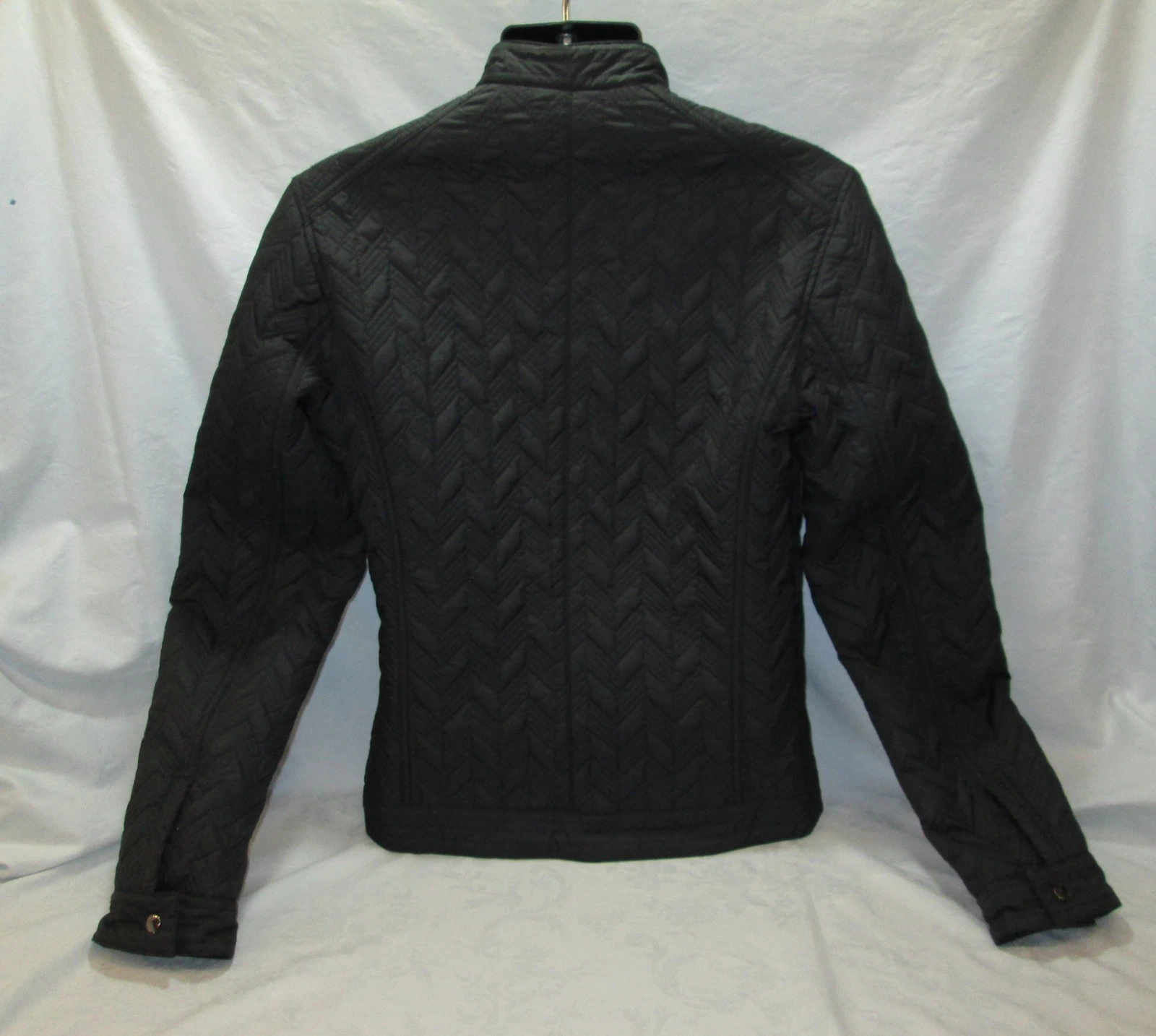 VERSACE COLLECTION MEN'S QUILTED BLACK MOTO JACKET image 4