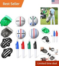 8 Pack Golf Ball Marker Liner Drawing Marker, 4 Golf Ball Marker Stencil and ...