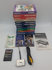 Mattel Intellivision Model 2609 Bundle w/ OG Box, Intellivoice & 11 Games Tested