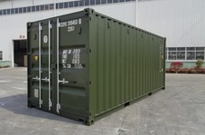 20ft X 8ft One Trip Shipping Container Green RAL 6007