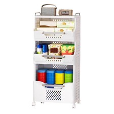 Laundry Basket with Wheels,Folding Laundry Hamper,utility cart,Kitchen storag...