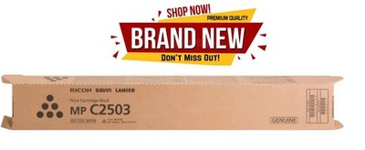Genuine Ricoh MP C2503 Black  High Yield Toner Cartridge OEM