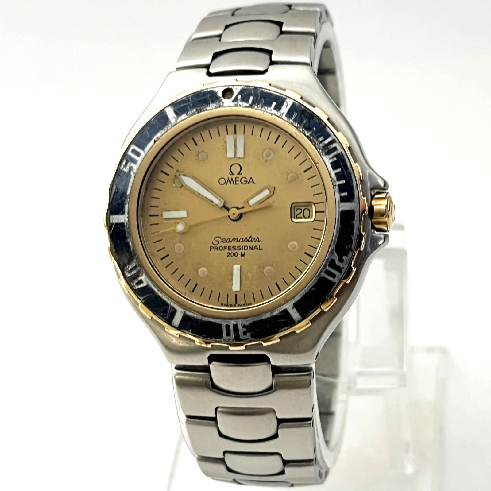 OMEGA Seamaster Pre Bond Watch 396.1042 Professional Diver 200m gold steel mens