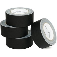 4-Pack Black Gaffers Tape 30 Yards x 2 Inch - Waterproof, No Residue, Non