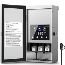 SUNVIE 300W Low Voltage Transformer with 3 Zone, Photocell Sensor Timer 300.0