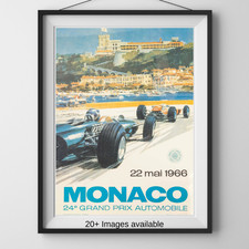 F1 Formula One Vintage Track Retro Inspired Wall Art Poster A4 - A3 A2 A1