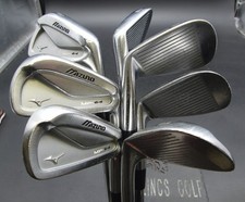 Set of 7 x Mizuno MP-64 GF Forged Irons 4-PW Stiff Steel Shafts Golf Pride Grips