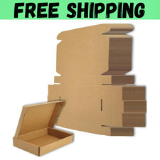 6X4X1 Inches Small Shipping Boxes Set of 50 - Brown Mailer Corrugated Cardboard