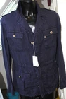 SANTANIELLO TAILORED JACKET PURE LINEN FABRIC SIZE 52 450.00 CART. BLUE BACKLOG