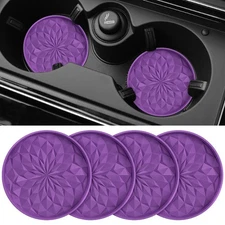 ME.FAN Car Coasters for Cup Holders 4 Pack - 2.75In Silicone Auto Mug Mats - ...