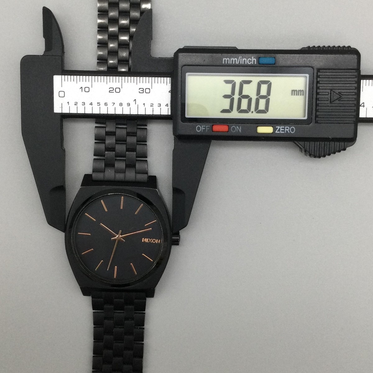 Nixon Minimal The Time Teller Mens Watch 37mm Black Dial Stainless