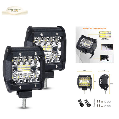 URAQT LED Arbeitsscheinwerfer 2x60W 4 Zoll Wasserdicht