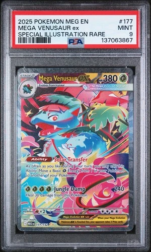 Pokémon Mega Venusaur ex Special Illustration Rare Holo PSA 9 177/132 2025