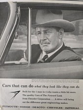 1959 Chrysler Corporation Car Thar Can Do man driving Vintage Ad