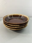 Vintage McCoy Dessert Bowls Brown Drip 6.76x1.5”  Salad Snack 4 Pc Set