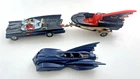 Vintage Corgi BATMAN BATMOBILE & BAT BOAT + 2000 Model Batmobile
