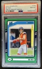 2024 Panini Donruss Bo Nix Press Proof Green RC Rated Rookie #369 Broncos PSA 8