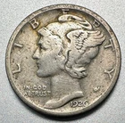 1926-S   MERCURY DIME    VF DETAILS   BETTER DATE  #1442