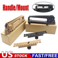 Metal Tactical Rear Sight Carry Handle Mount Adjust Removable Low Profile Mount