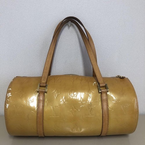 Louis Vuitton Vernis Bedford Hand Bag Monogram Beige TH1918 Enamel Unisex