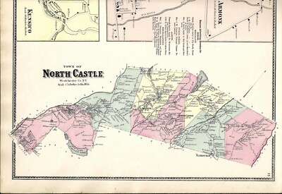 1867 Beers Map of North Castle - S L400