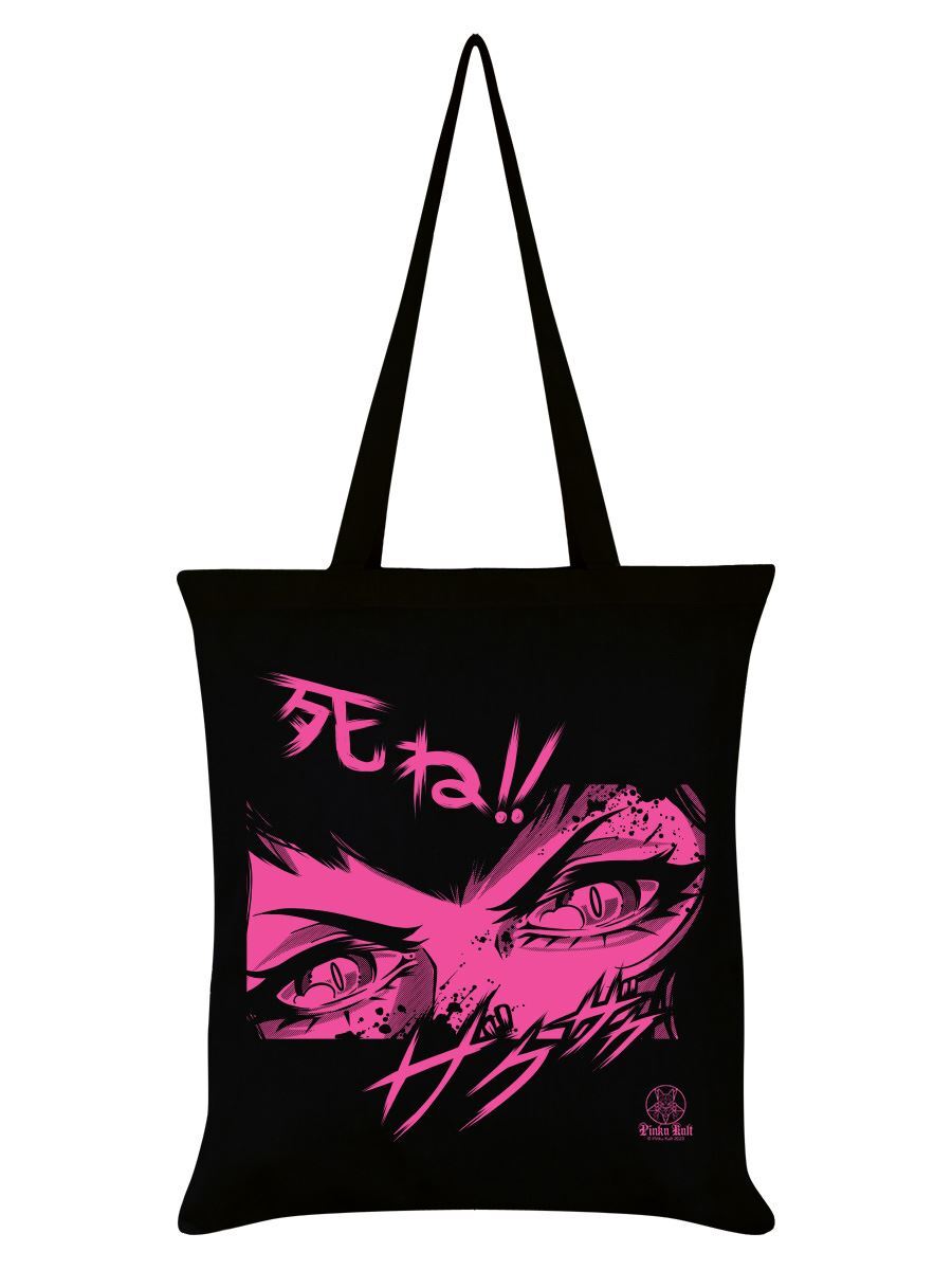 Pinku Kult Tote Bag Die! Black 38x42cm