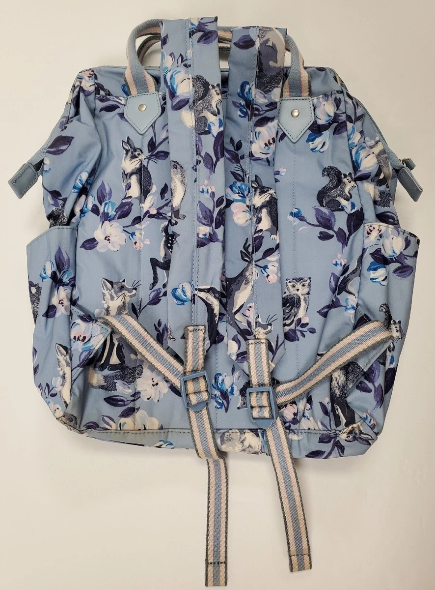Cath Kidston London Backpack Badgers Rabbits Deer Owl Floral Gray