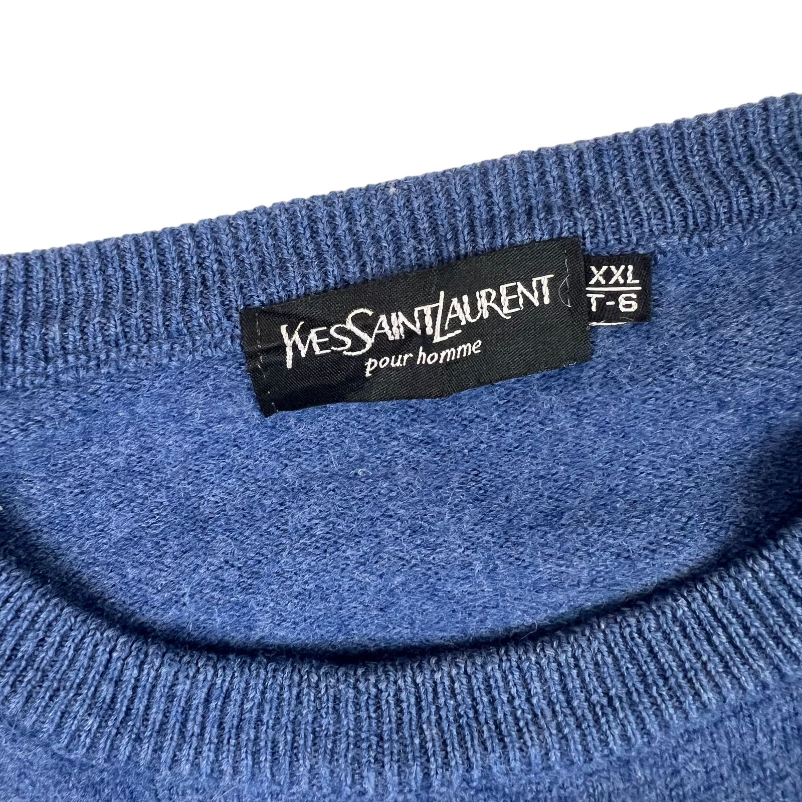 Yves Saint Laurent Blue Logo Jumper Men's Fits Large image 4