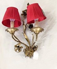 VECCHIA APPLIQUE IN METALLO 2 LUCI