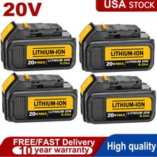 4 Pack For DeWalt 20V 20 Volt Max XR 5.0AH Lithium Ion Battery DCB206-2 DCB205-2