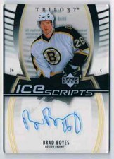 2006-07 TRILOGY ICE SCRIPTS BRAD BOYES AUTO BOSTON BRUINS #IS-BB