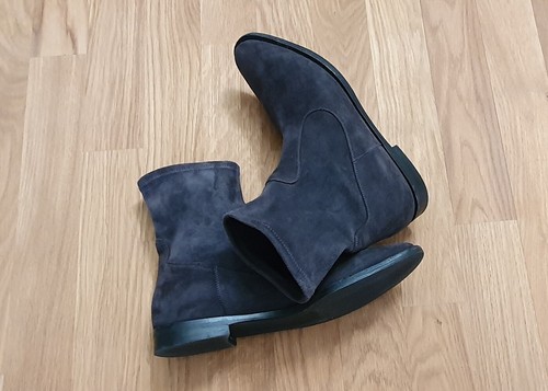 *Unützer* Luxus Stiefeletten Boots Stiefel Gr. 40 Stretch Wildleder grau - Bild 9 von 12