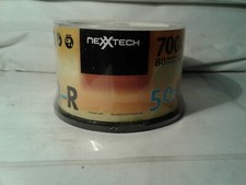 NEXXTECH CD-R 50pack NOS UNUSED 700MB 80min multi speed to 52x recordable CD