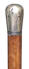 Vintage Antique Sterling Silver RS Co Engraved Swagger Knob Walking Stick Cane