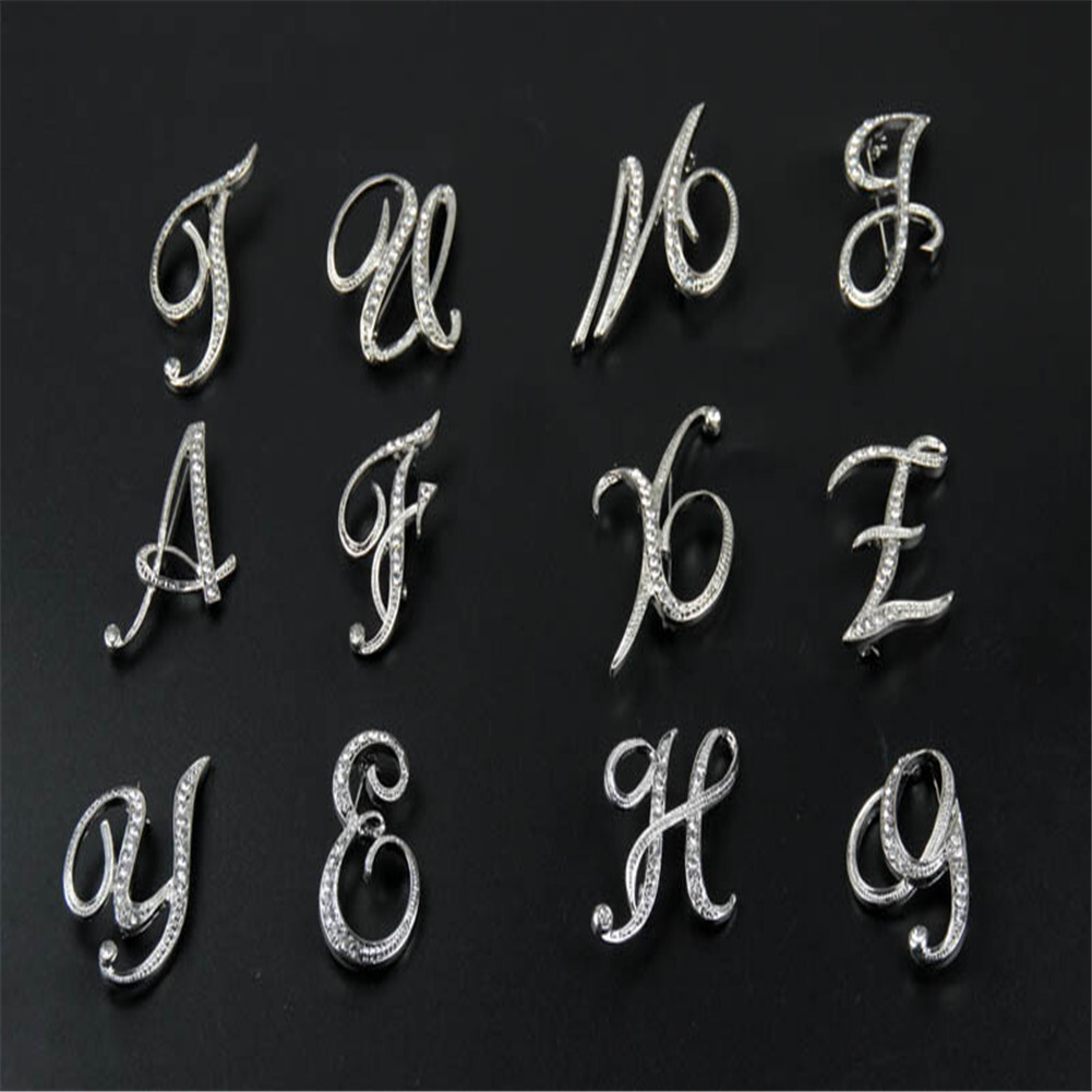 Best Alphabet Letter A-Z Gold/Silver-Tone Initial Letter Best Alphabet Letter A-Z Gold/Silver-Tone Initial Letter