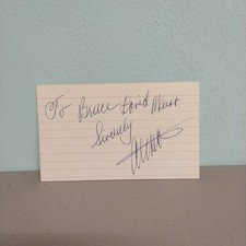 Althea Gibson Signed Index Card  HOF Female Pro Tennis Player (DECEASED)