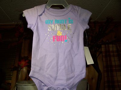 MY AUNT IS SINGLE AND FUN TODDLER SLEEPER SIZE 12 MO COLOR LAVENDER KIDS SHIRT