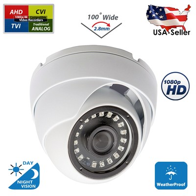 Evertech 2,8mm Wide Angle Outdoor 1080p HD Day Night CCTV Security Camera Dome